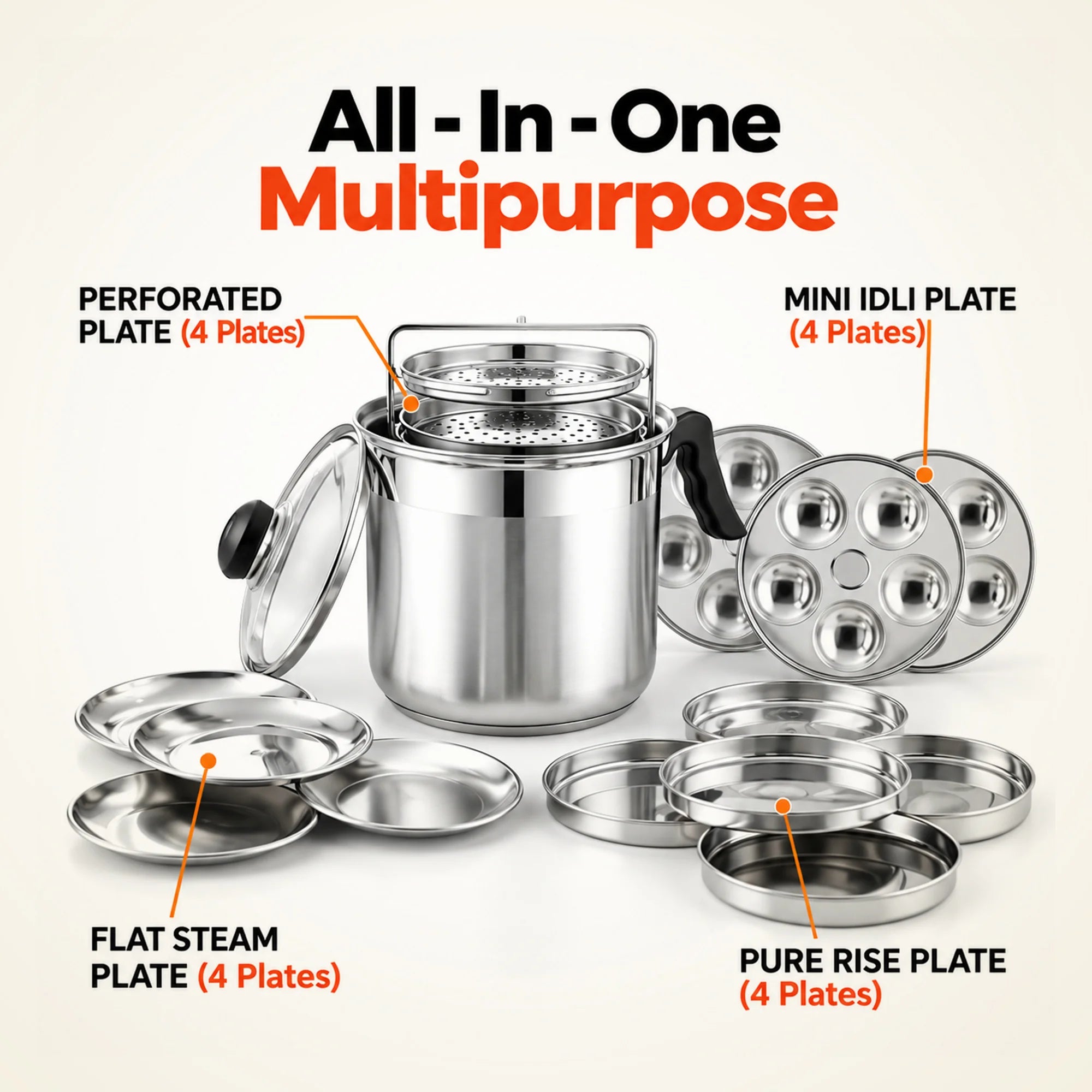 Anjali Triply Base Uni Pot with 16 Plates | Buy Online