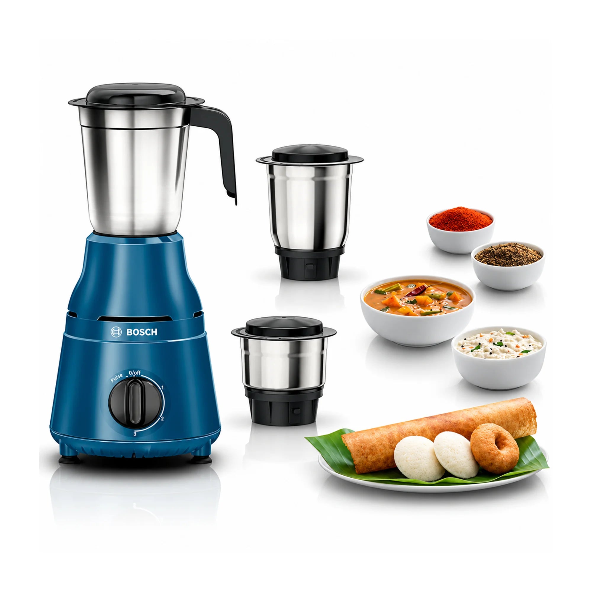 Bosch TrueMixx 500W Mixer Grinder with 3 Jars