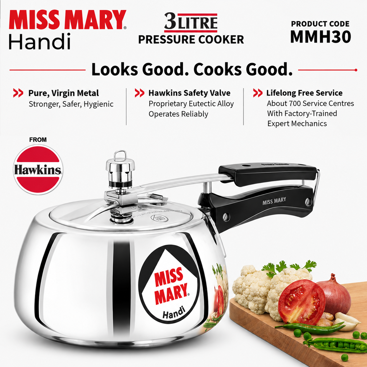 Hawkins Miss Mary Handi 3 L Pressure Cooker