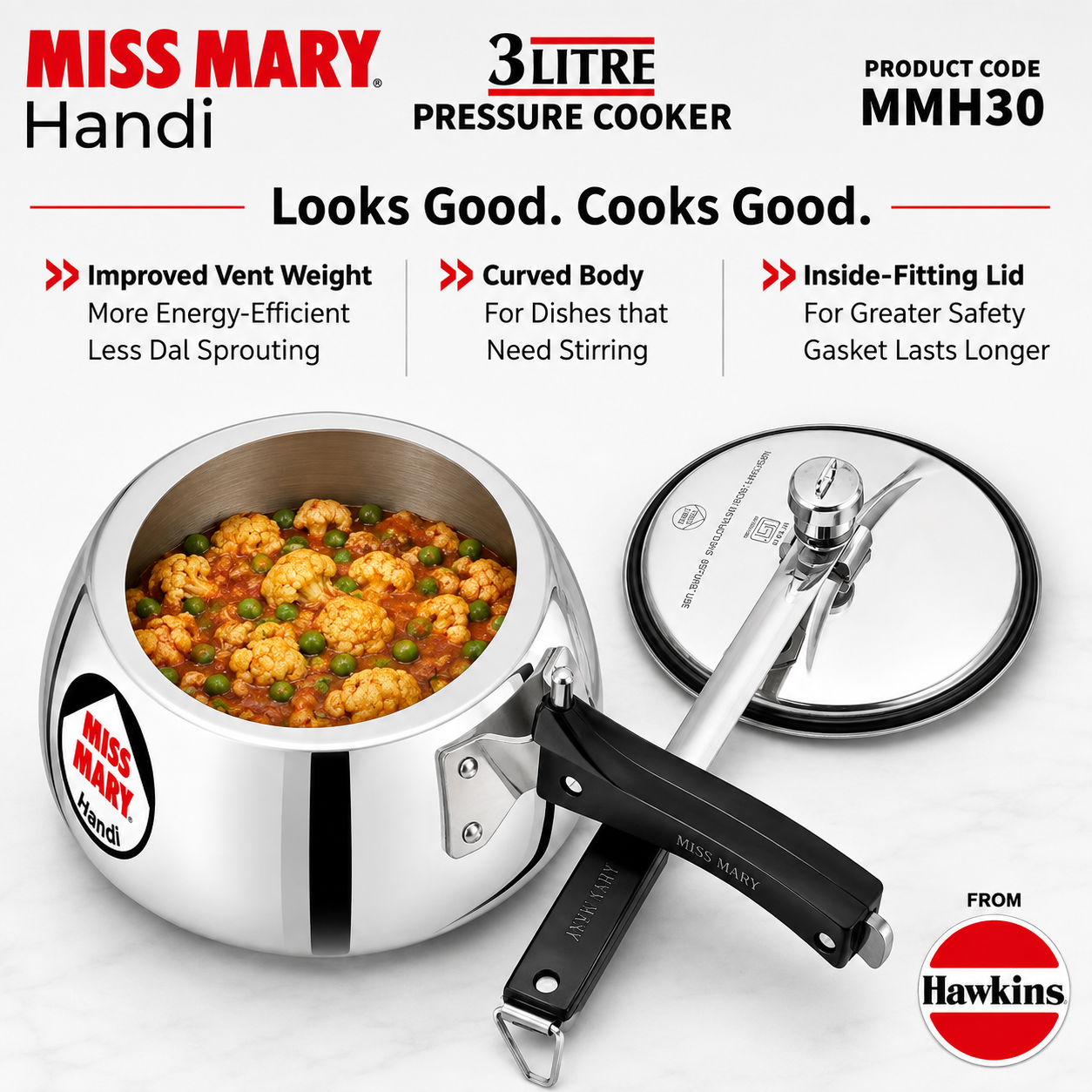 Hawkins Miss Mary Handi 3 L Pressure Cooker