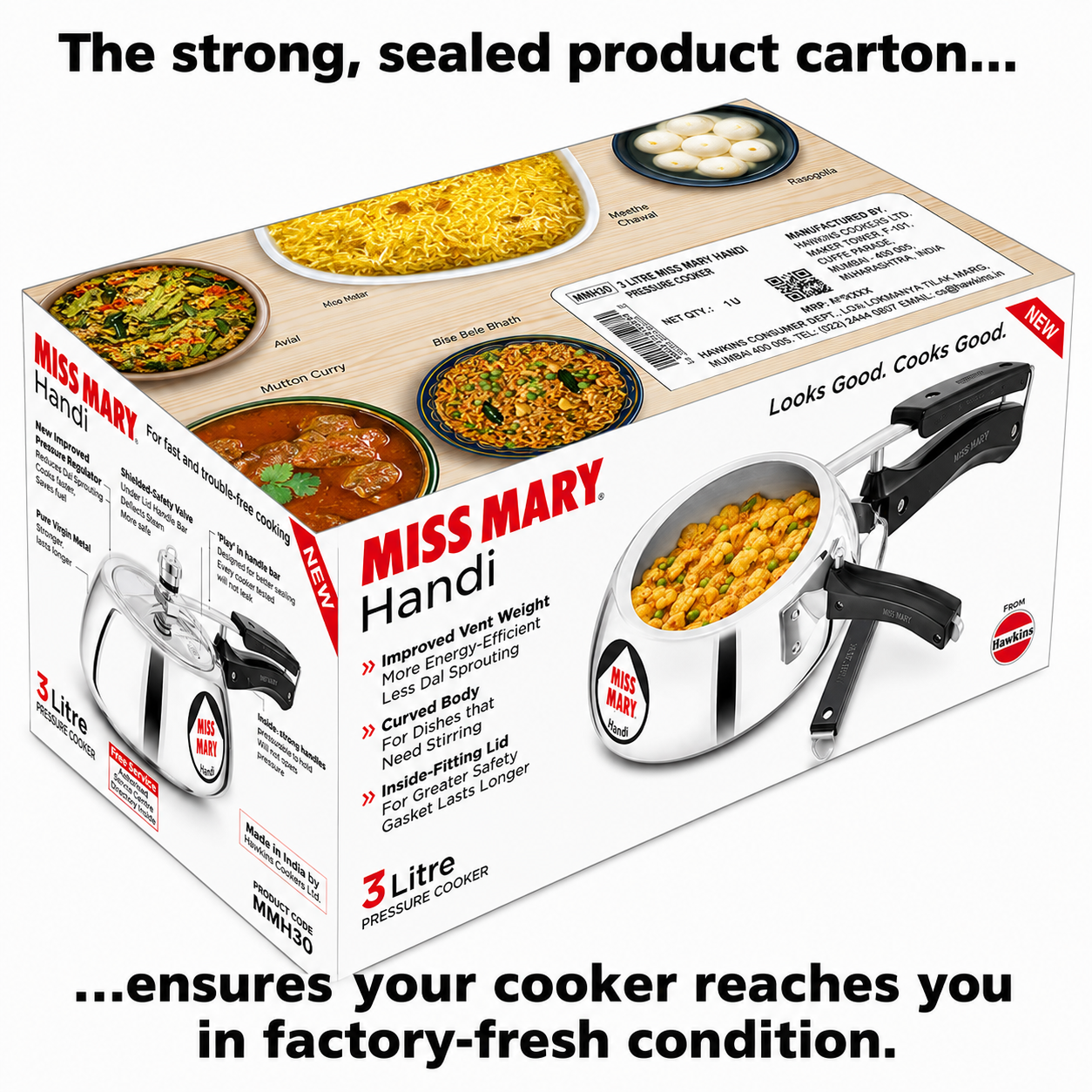 Hawkins Miss Mary Handi 3 L Pressure Cooker