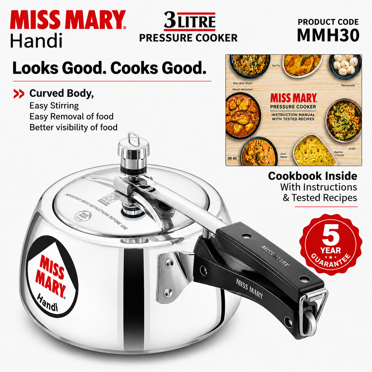 Hawkins Miss Mary Handi 3 L Pressure Cooker