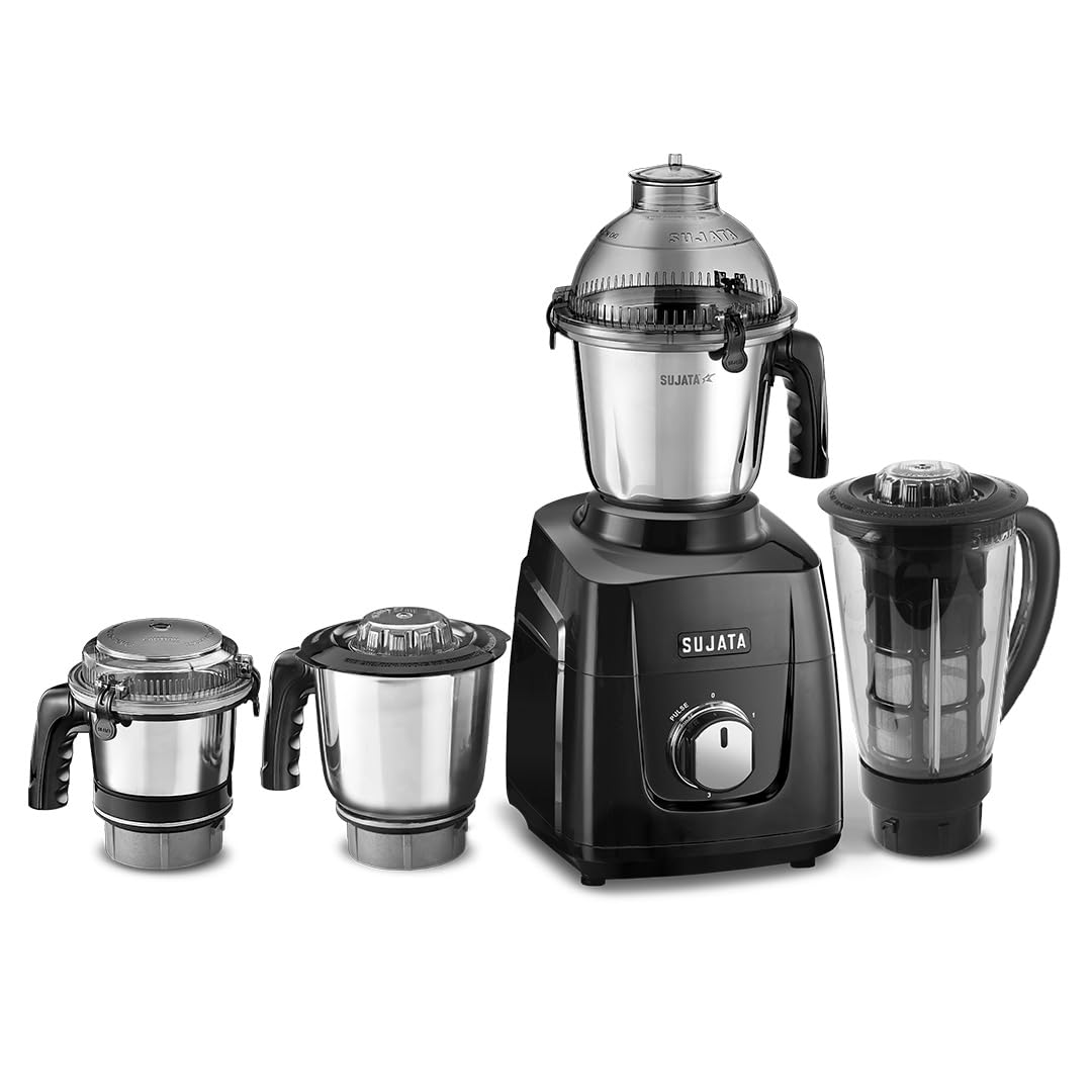 Sujata MG03 Mixer Grinder – 1000W with 4 Jars & Coconut Milk Extractor