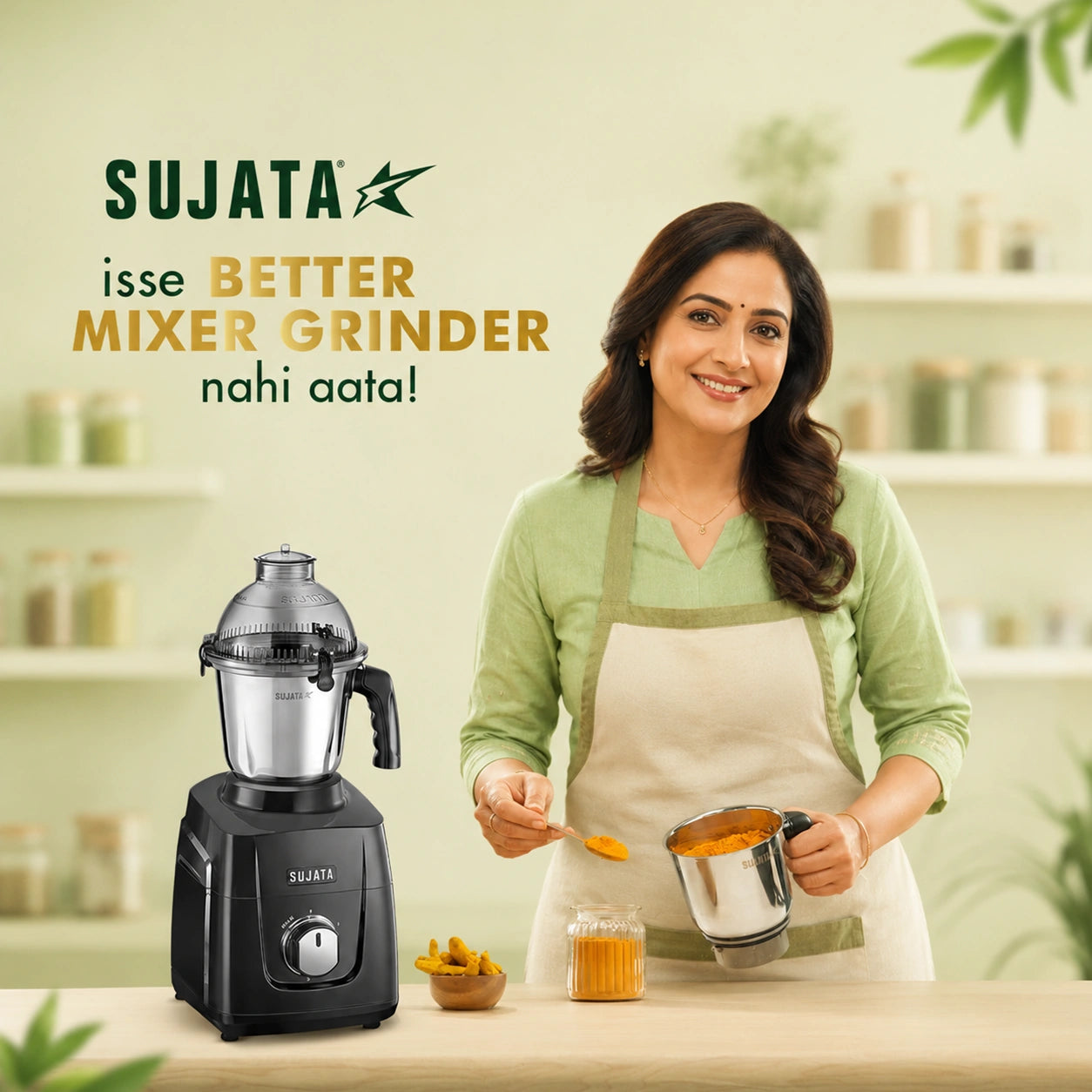 Sujata MG03 Mixer Grinder – 1000W with 4 Jars & Coconut Milk Extractor