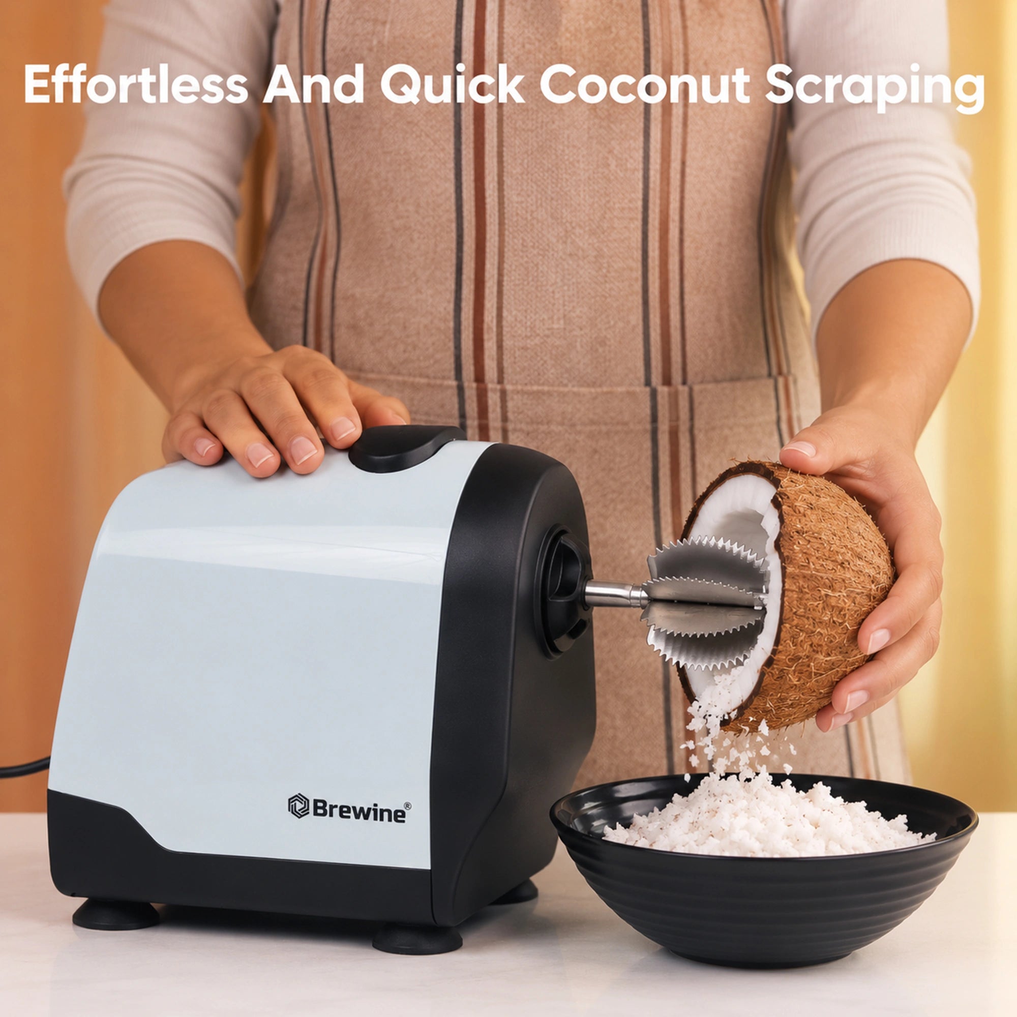 Brewine Coconut Scraper & Citrus Press 2-in-1 | 200W