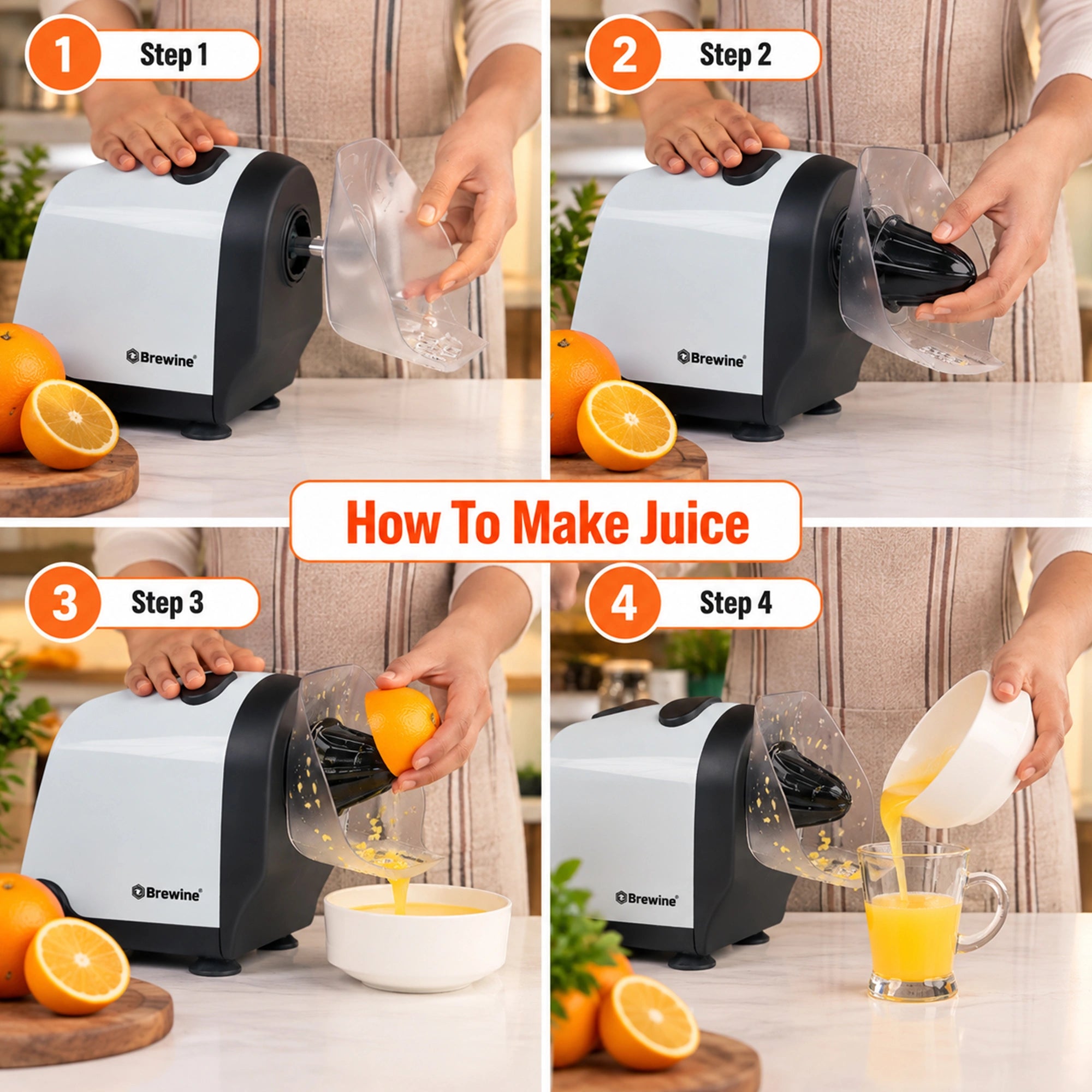 Brewine Coconut Scraper & Citrus Press 2-in-1 | 200W