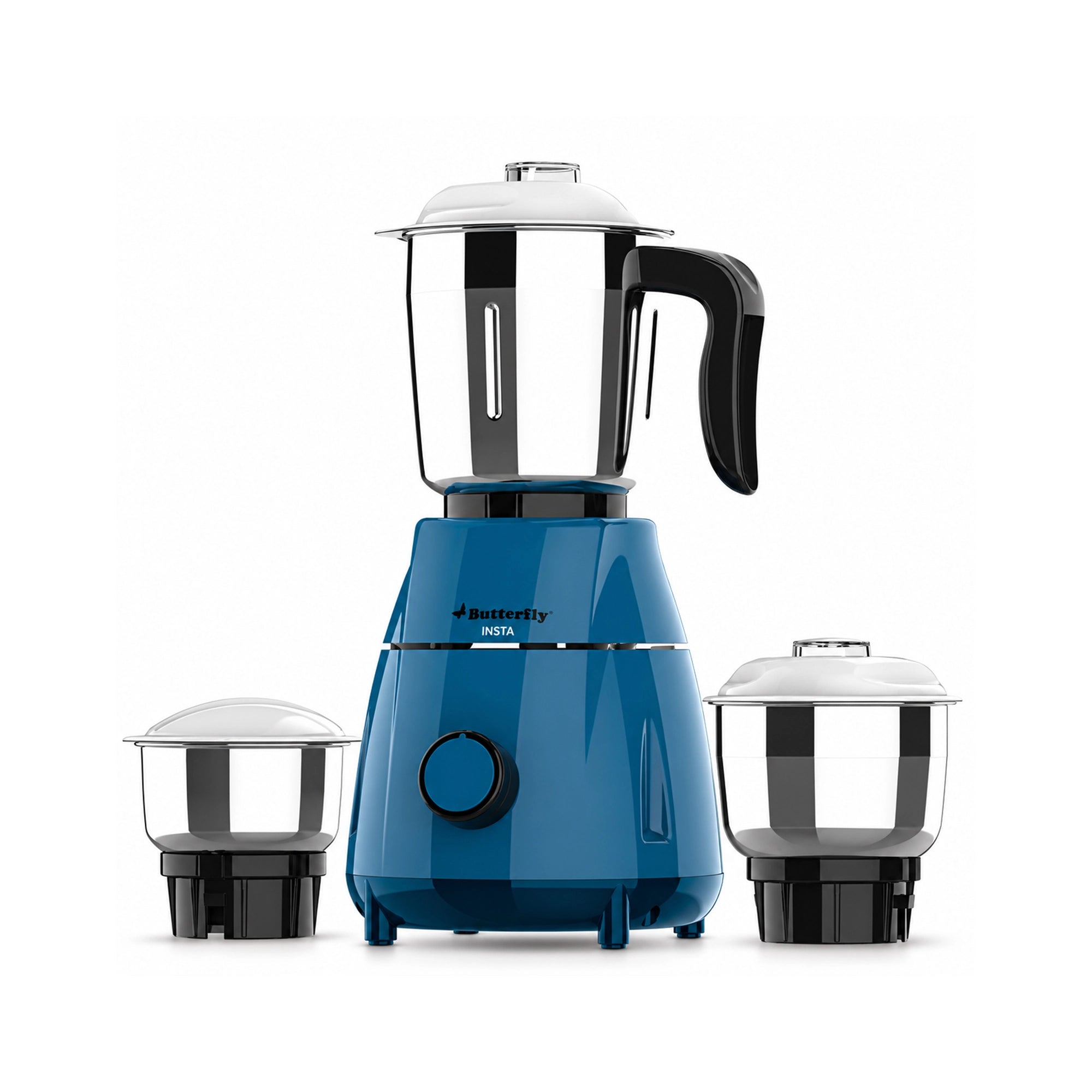 Butterfly Insta Mixer Grinder 500 Watts – 3 Stainless Steel Jars, Blue, 2 Years on Product Warranty.