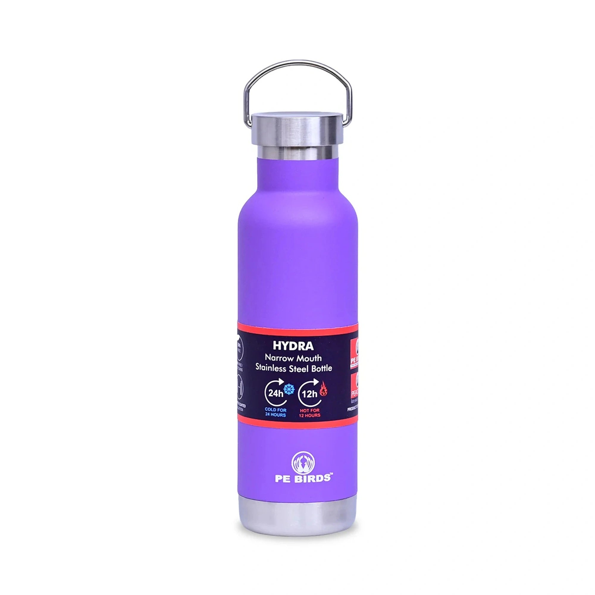 PE BIRDS Hydra 600ml Stainless Steel Flask | Steel Lid