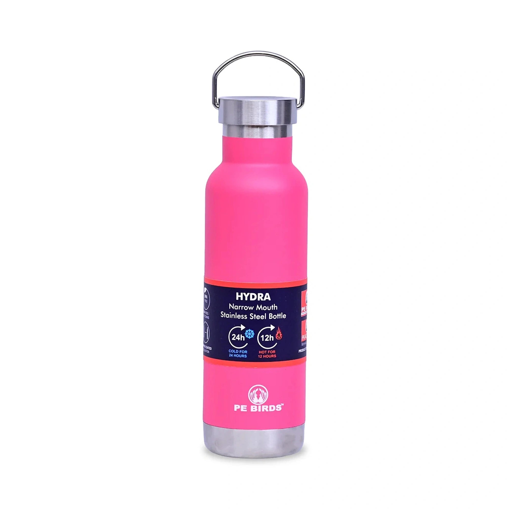 PE BIRDS Hydra 600ml Stainless Steel Flask | Steel Lid