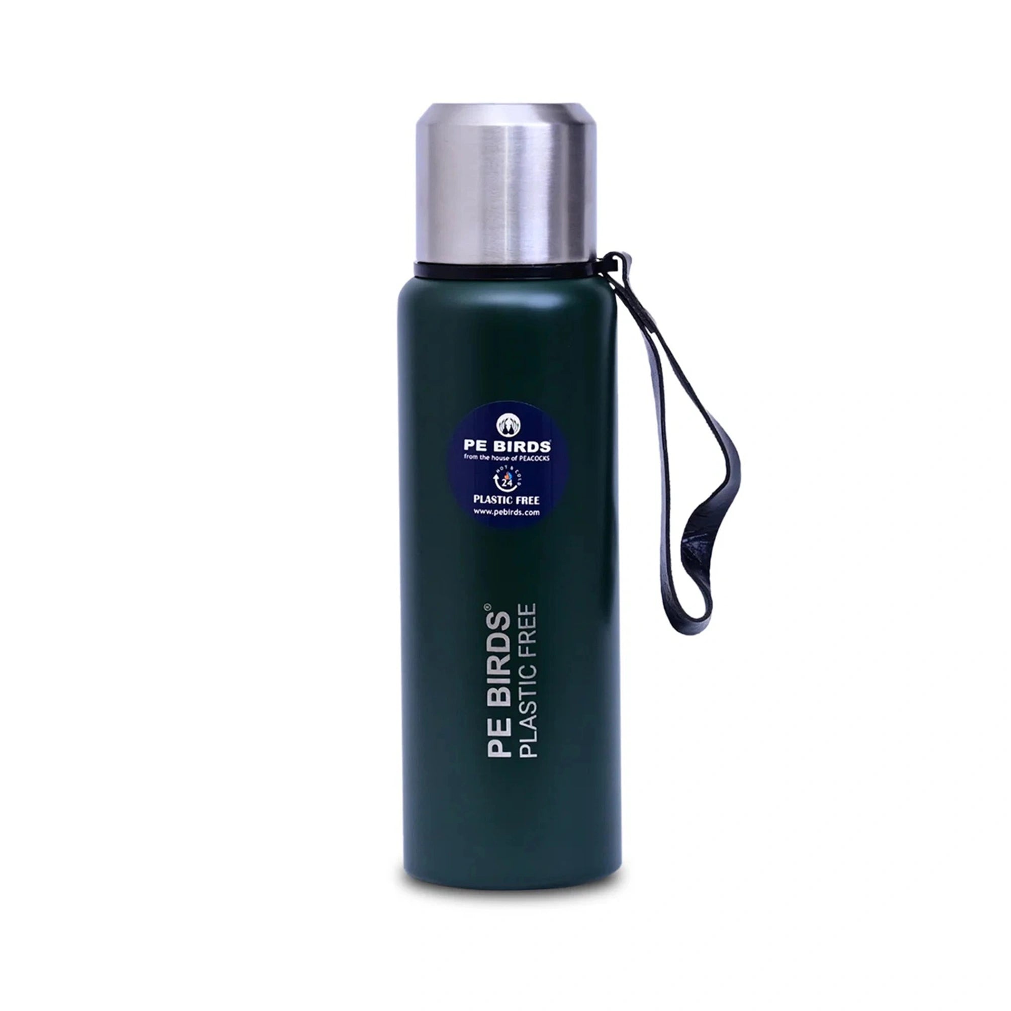 PE BIRDS Steel O Steel Vacuum Flask | Steel Lid & Double Wall