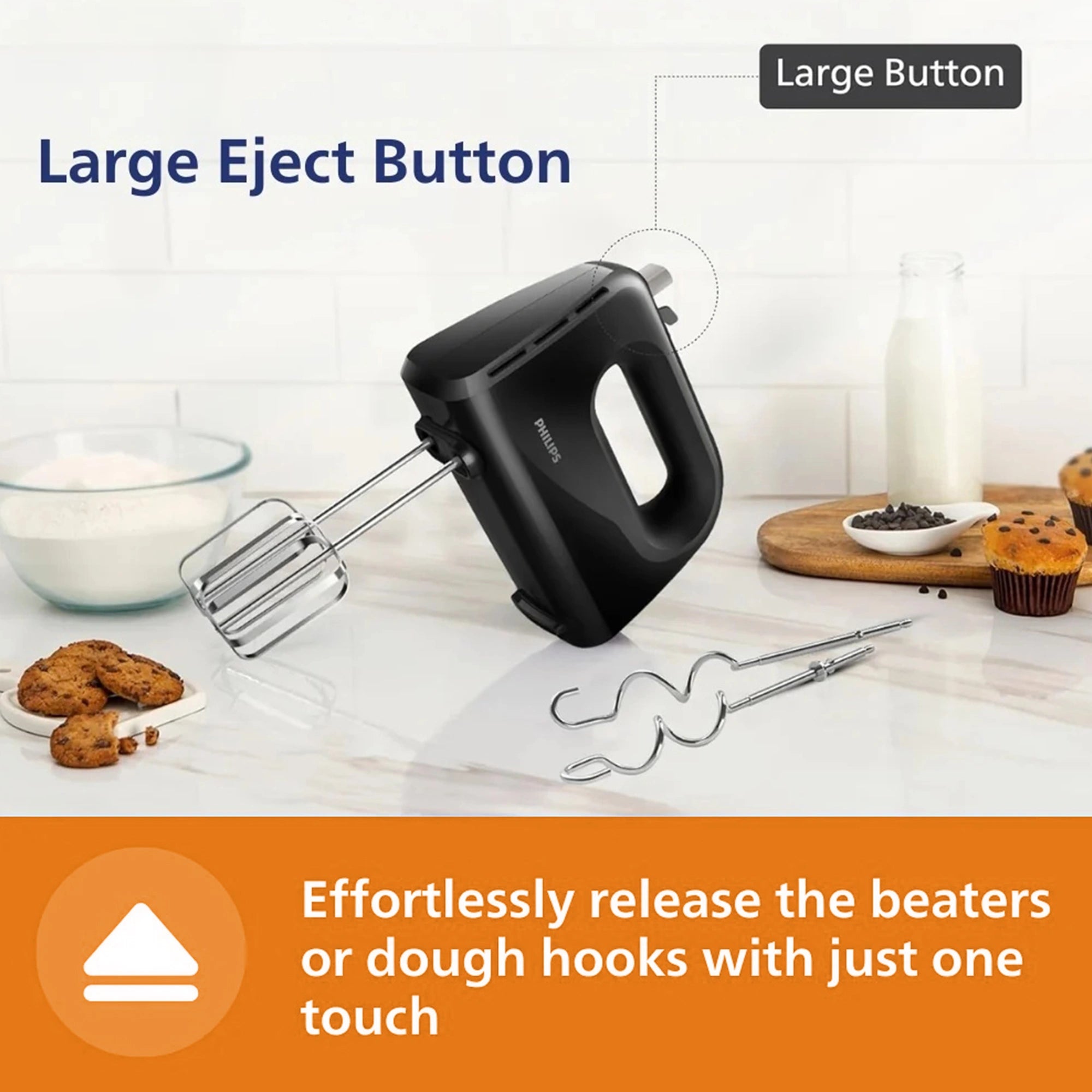Philips HR3705/10 300W Hand Mixer | 5 Speeds + Turbo