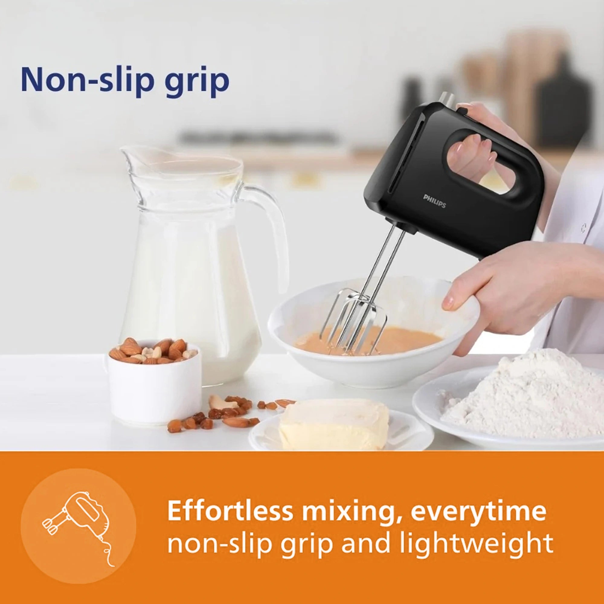Philips HR3705/10 300W Hand Mixer | 5 Speeds + Turbo
