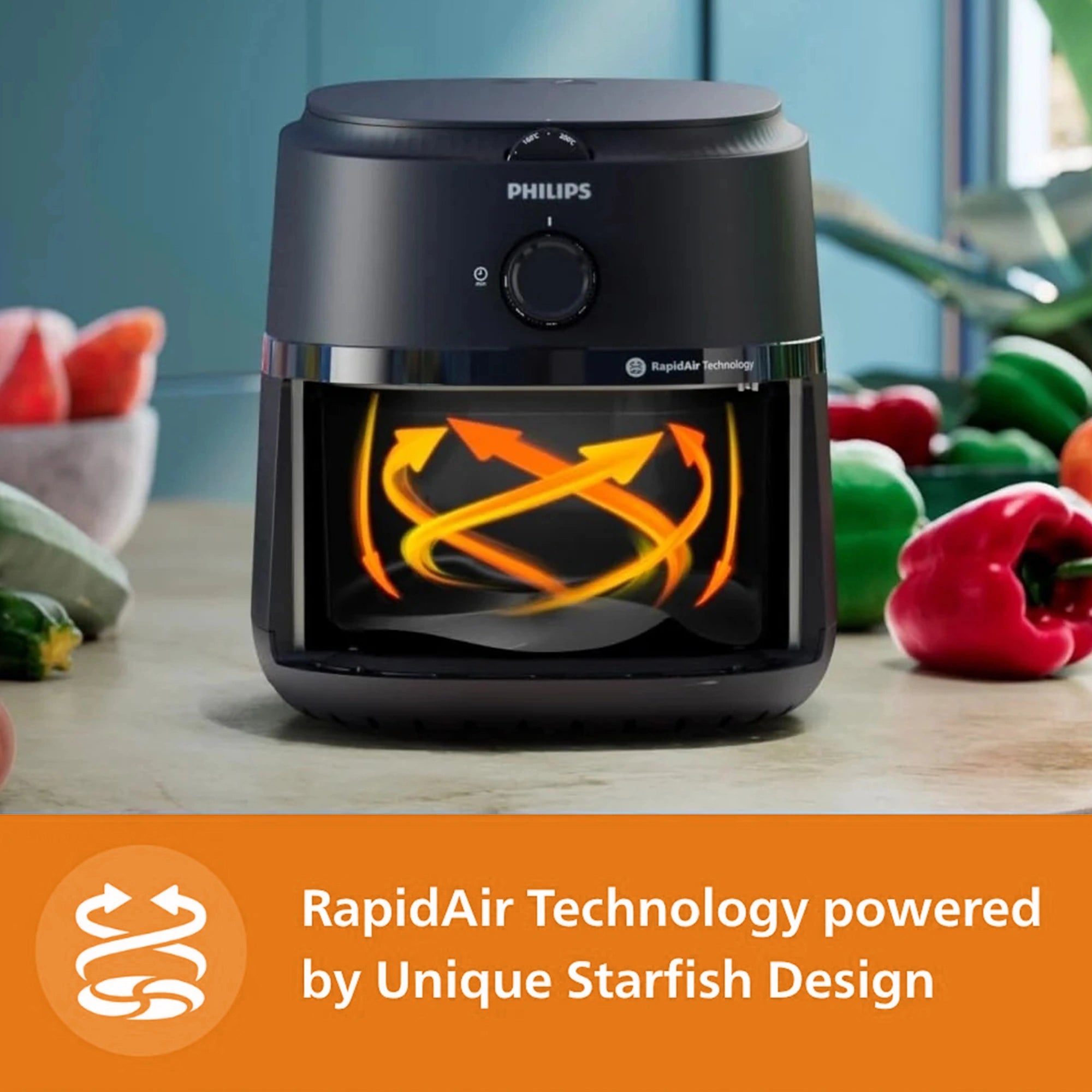 Philips NA120/00 4.2L Airfryer 1500W | Rapid Air