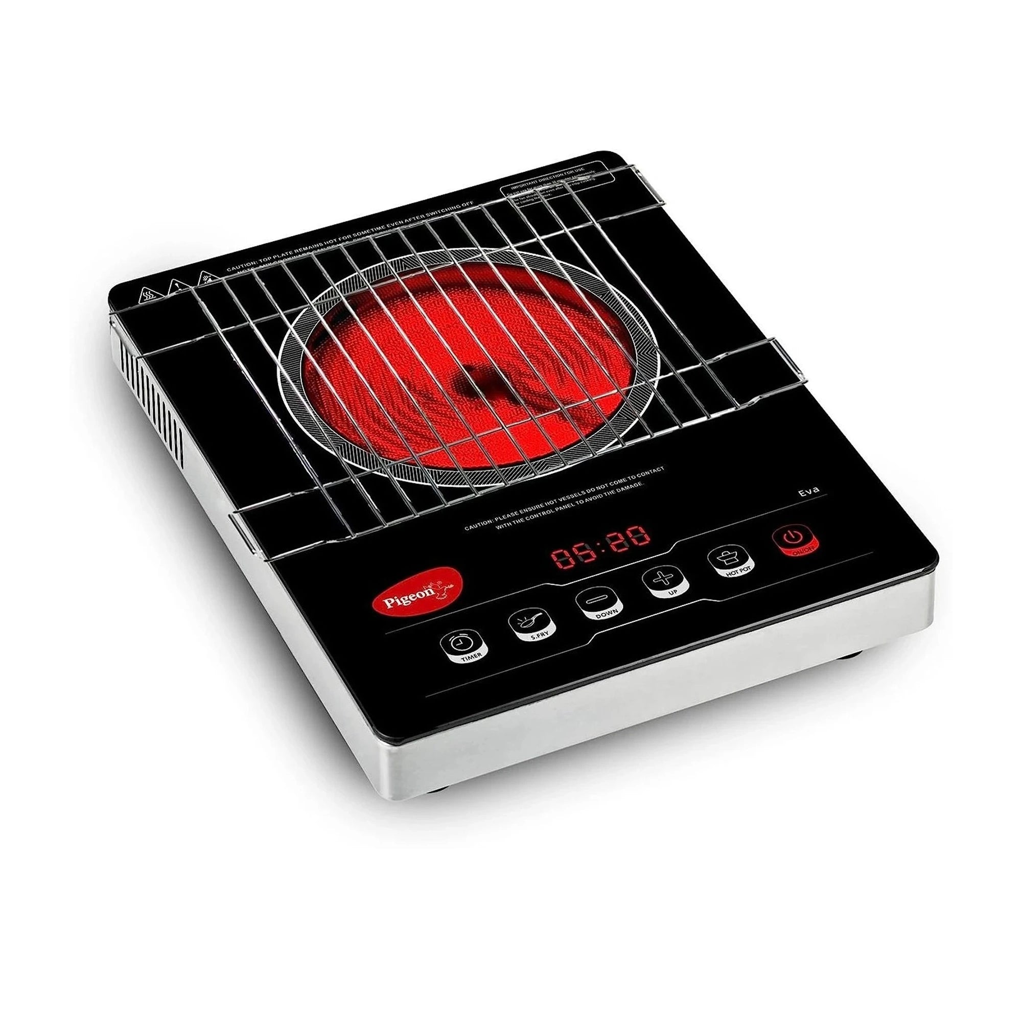 Pigeon Eva 2000W Infrared Cooktop with Grill | Buy Online