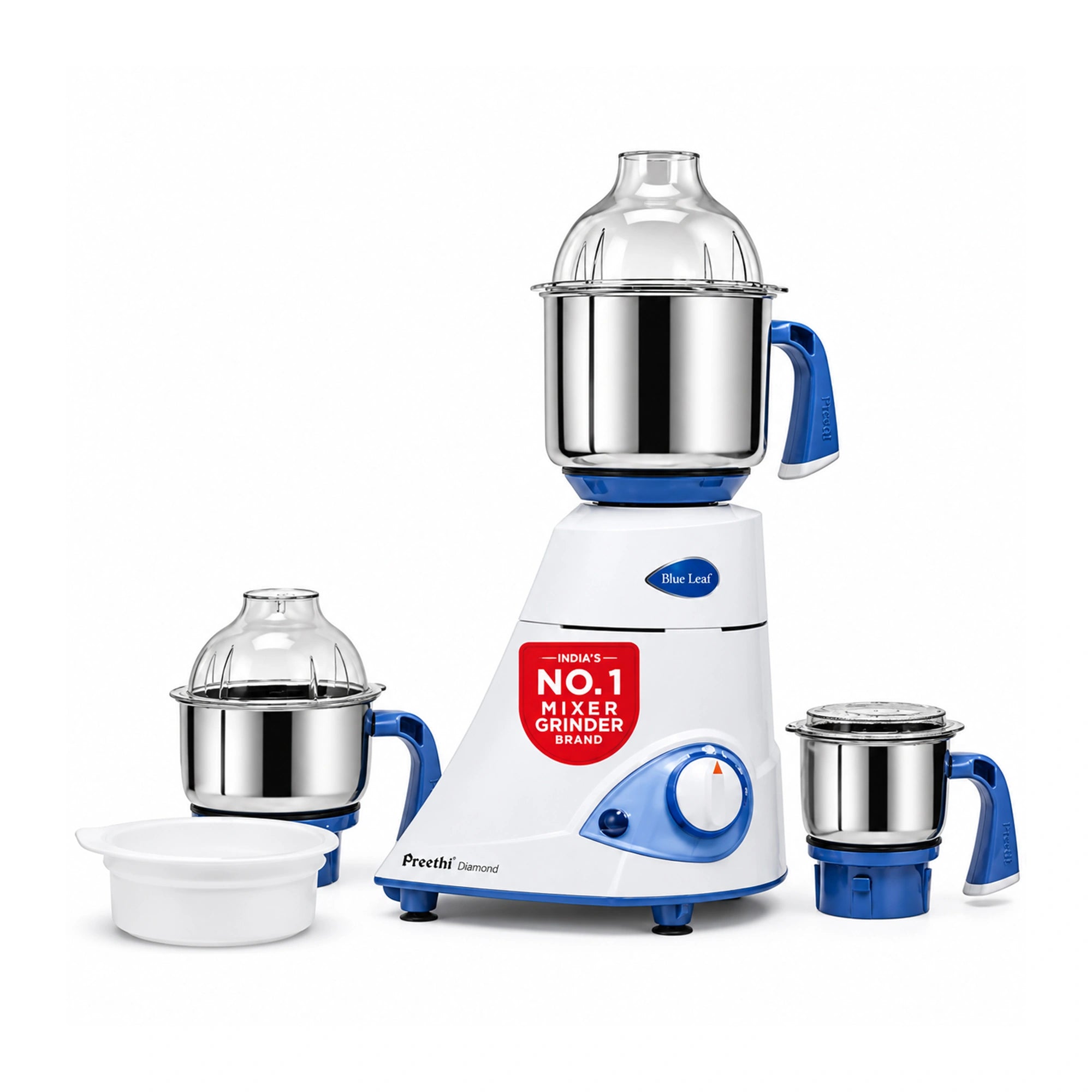Preethi Blue Leaf Diamond 750W Mixer Grinder | 3 Jars
