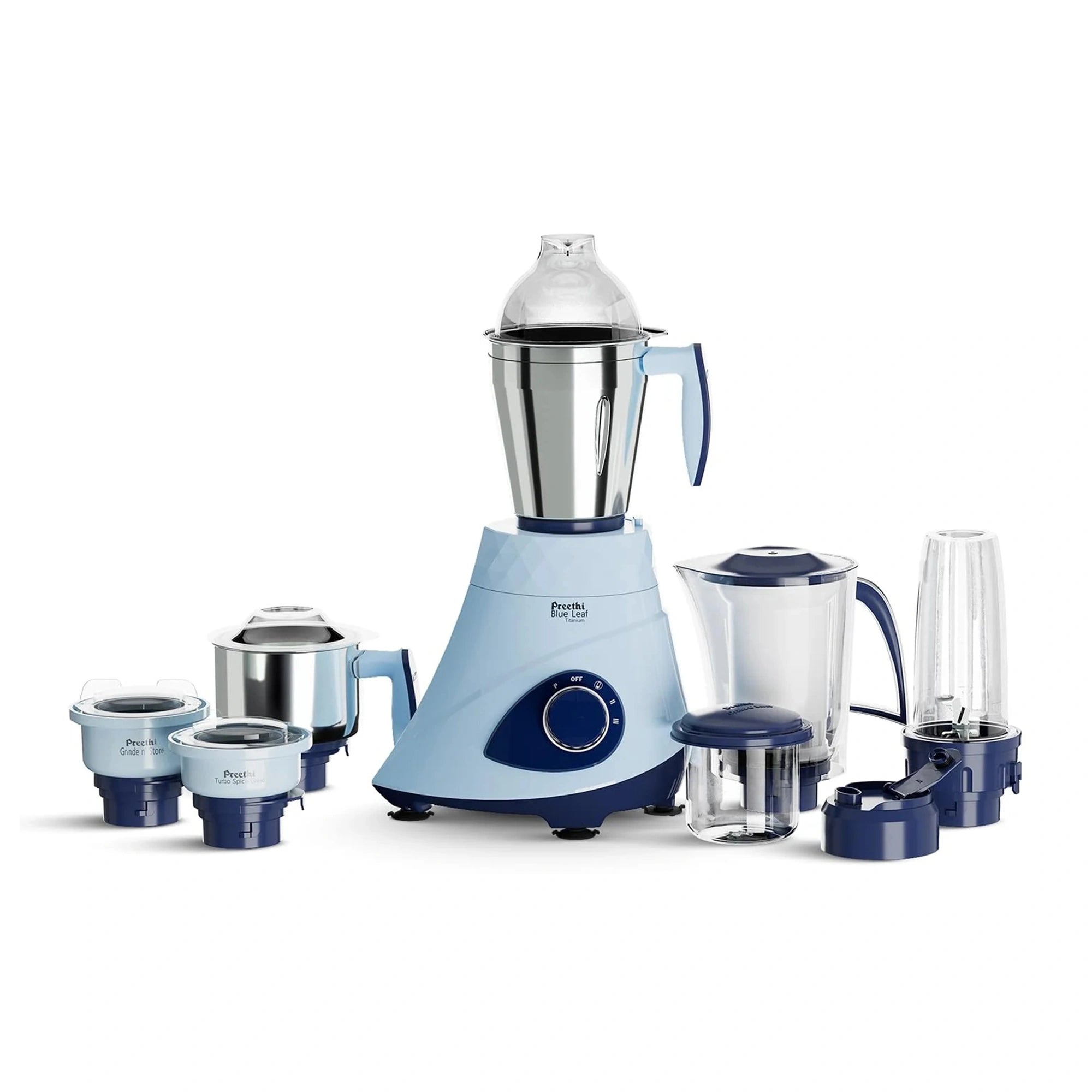 Preethi Blue Leaf Titanium 15.0 1000W Mixer Grinder | MG-281
