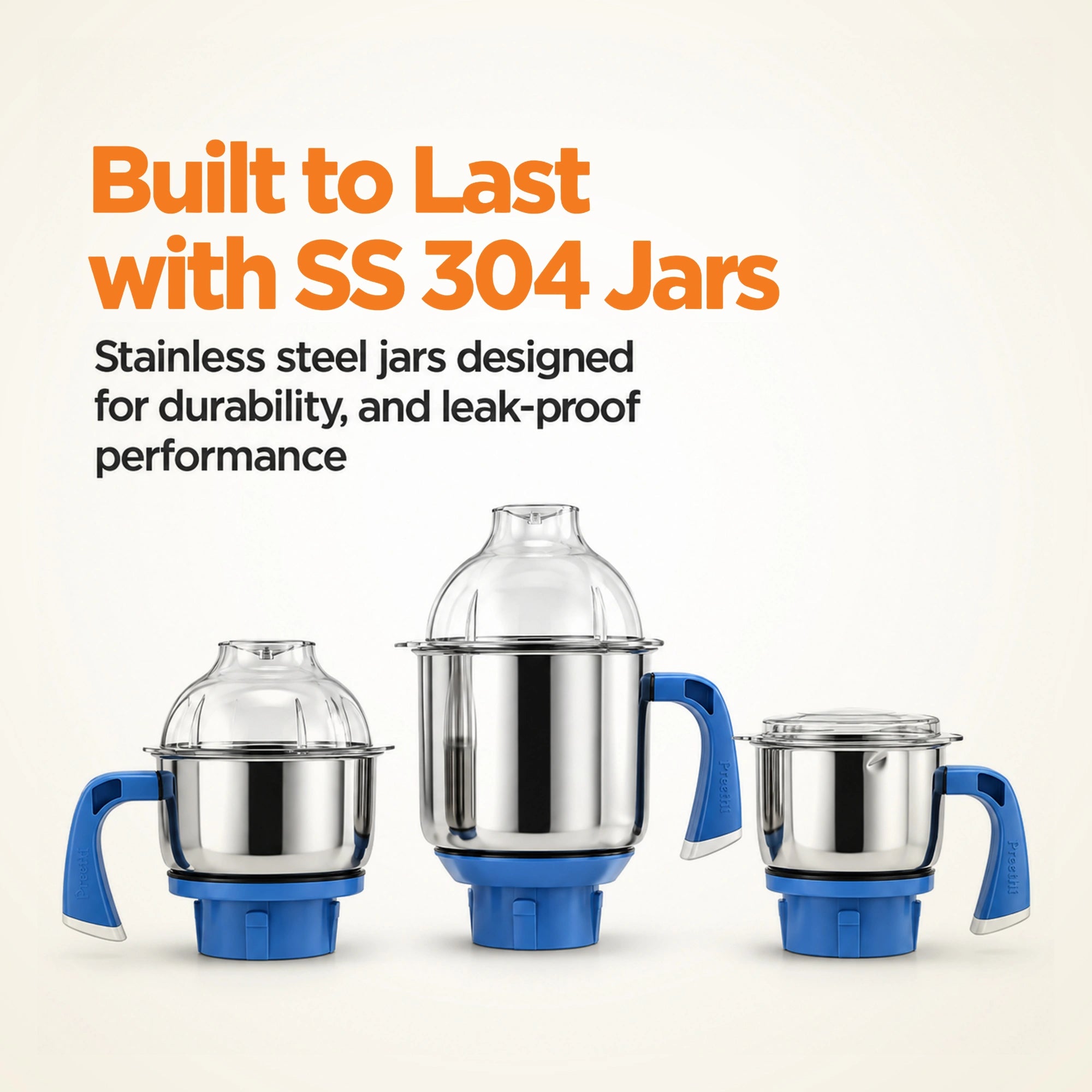 Preethi Blue Leaf Diamond 750W Mixer Grinder | 3 Jars