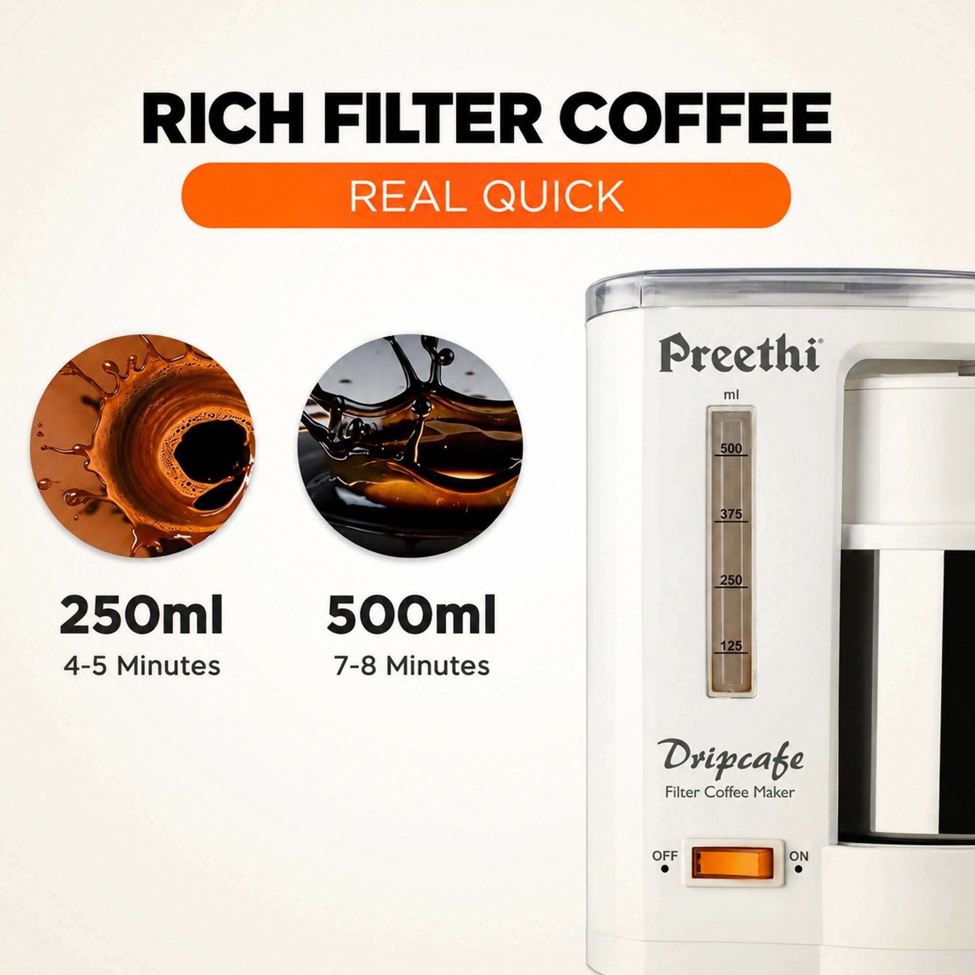 Preethi Dripcafe CM 208 450W Coffee Maker | Eswaran Appliances