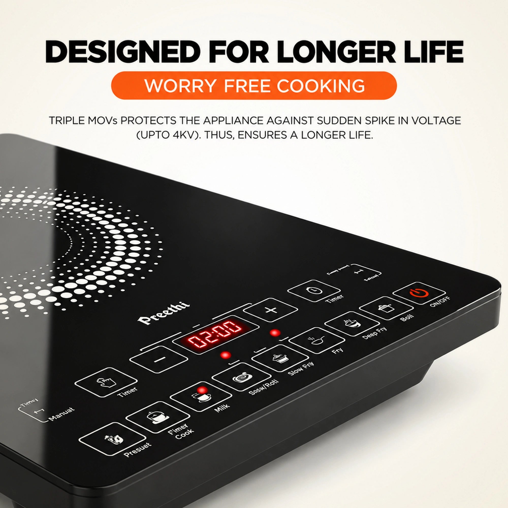 Preethi Indicook IC125 2100W Induction Cooktop  | Buy Online
