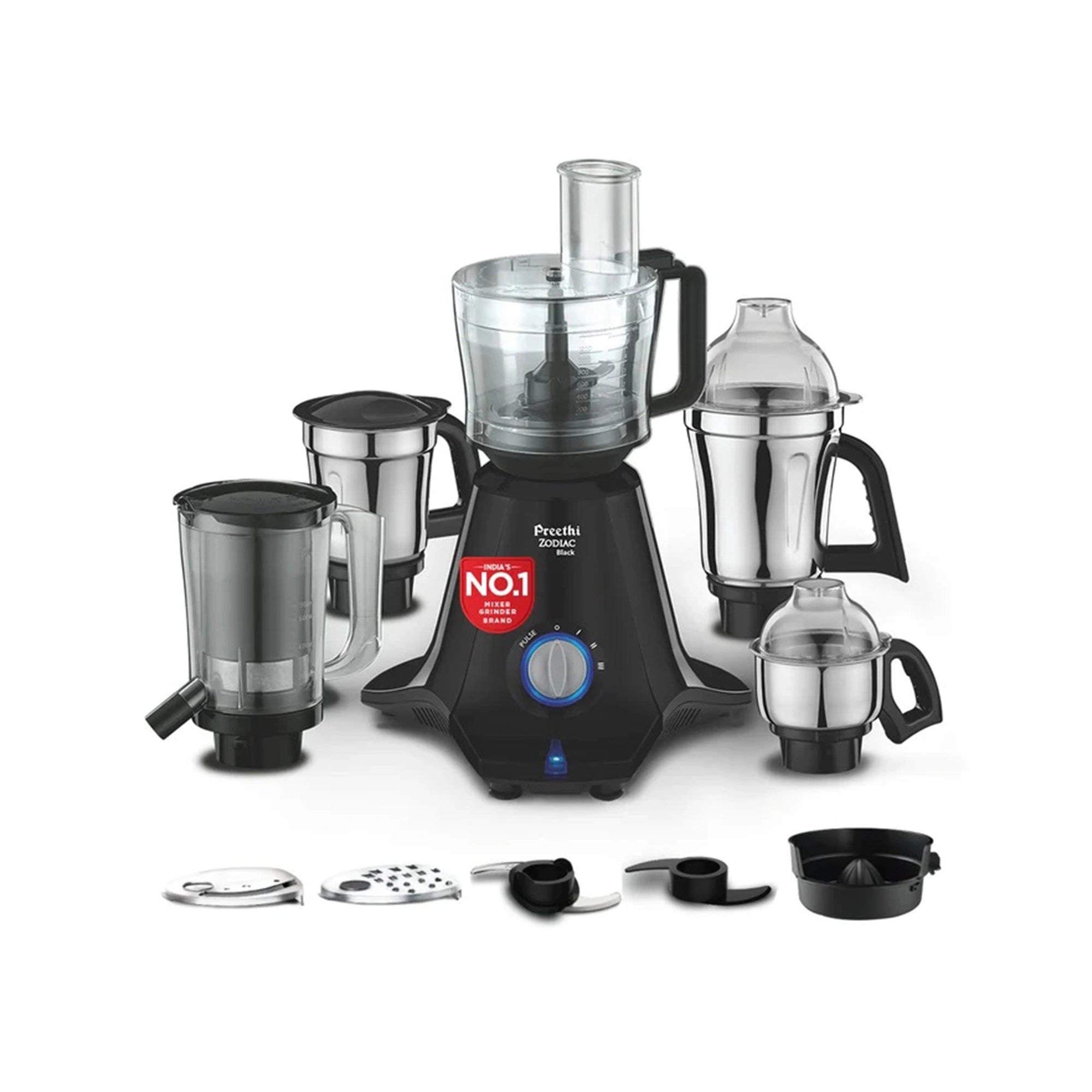 Preethi Zodiac Black MG261 750W Mixer Grinder | Eswaran Appliances