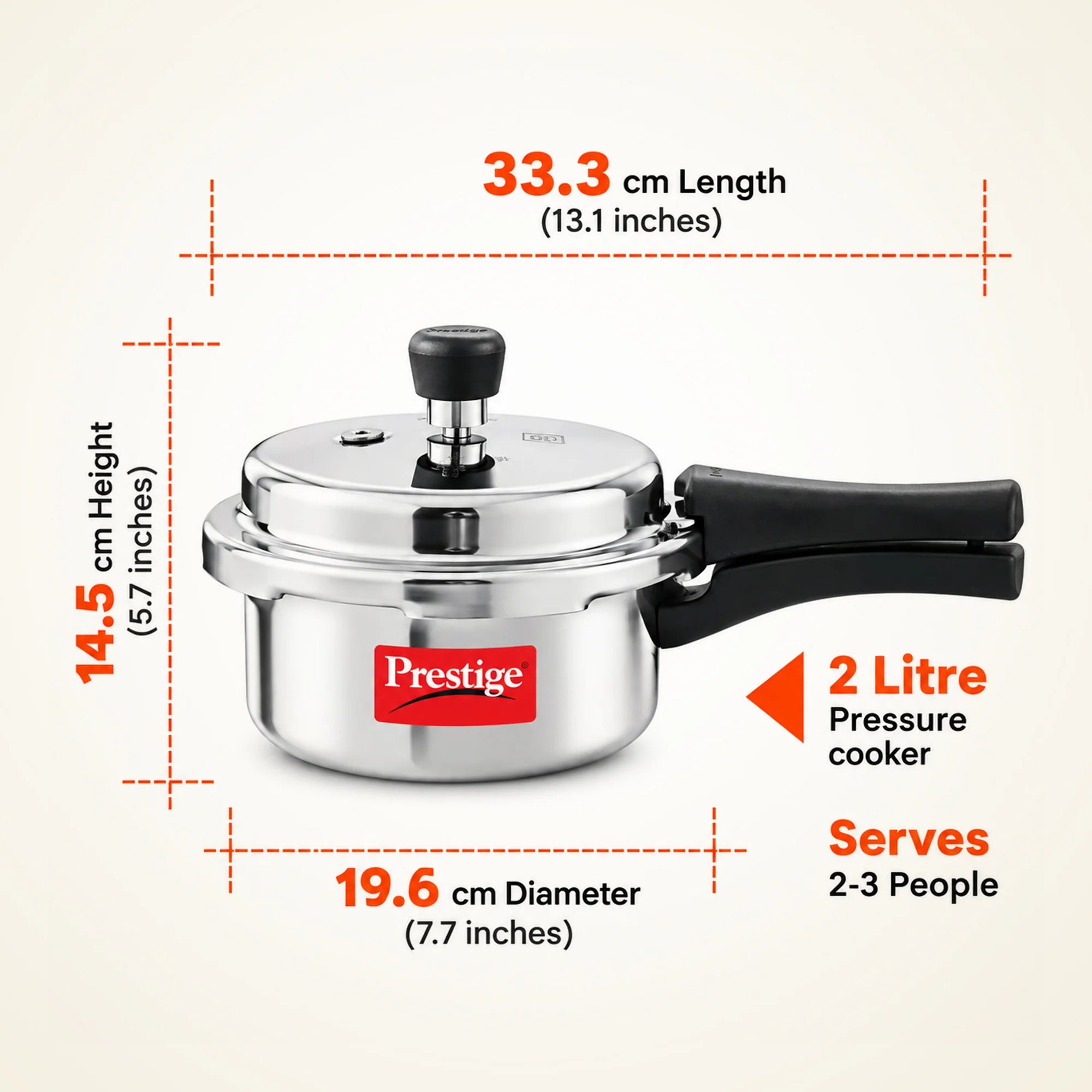 Prestige Popular Svachh 3L Aluminium Pressure Cooker | Buy Online