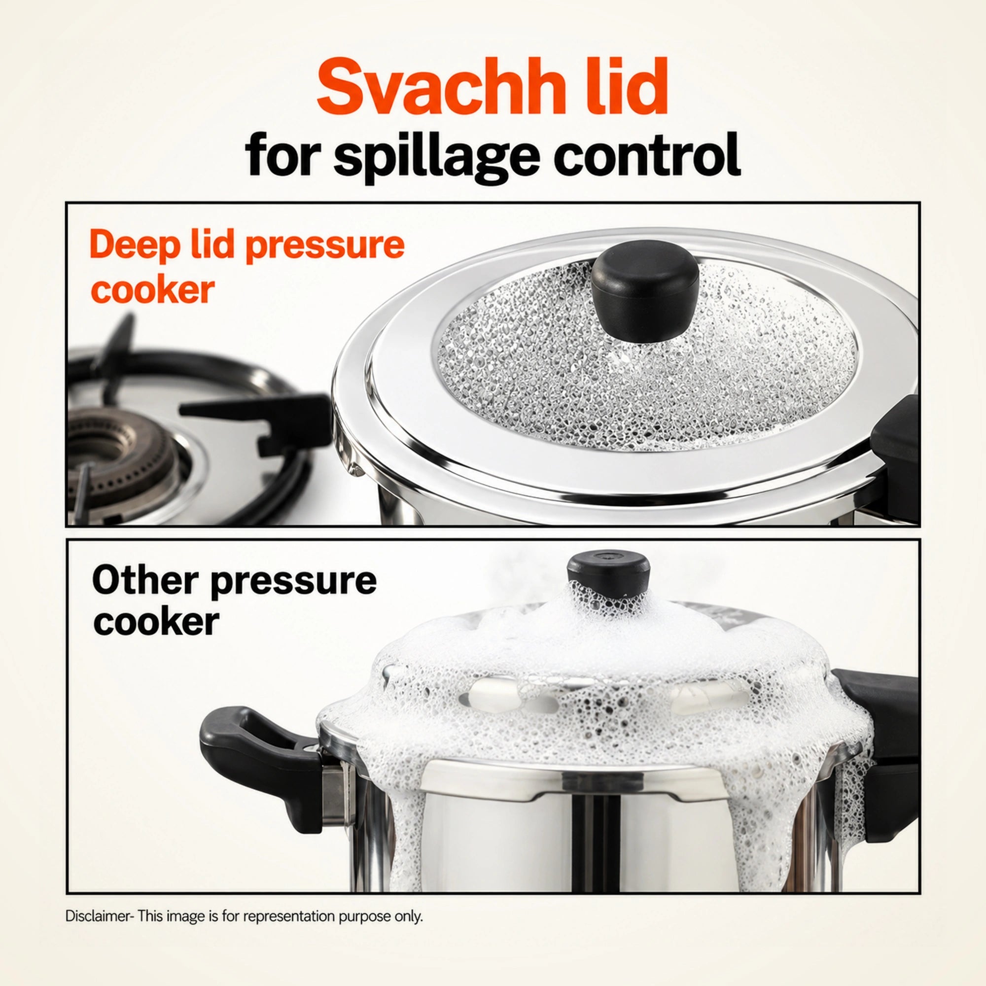 Prestige SS popular  3L Stainless Steel Pressure Cooker