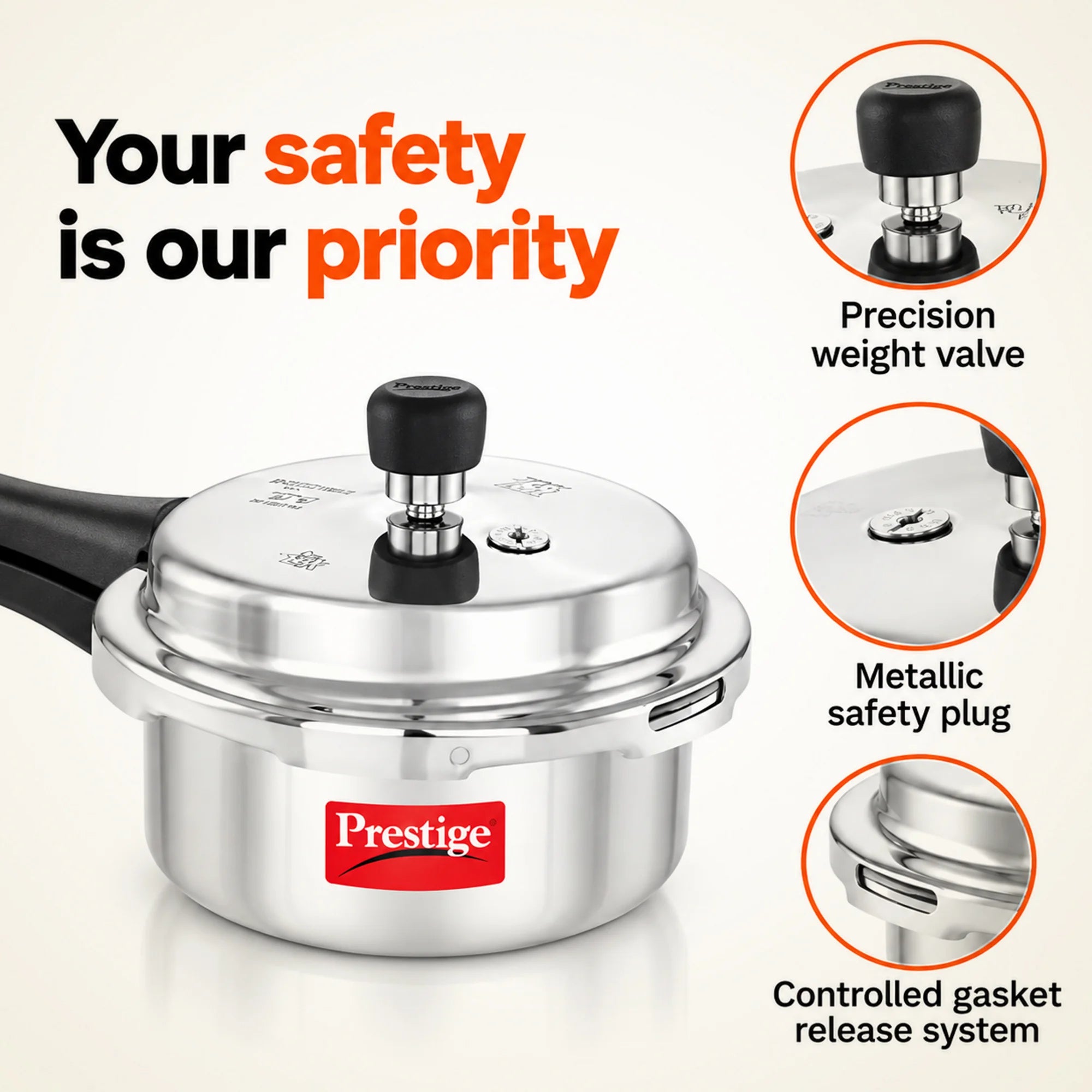 Prestige Popular Svachh 3L Aluminium Pressure Cooker | Buy Online