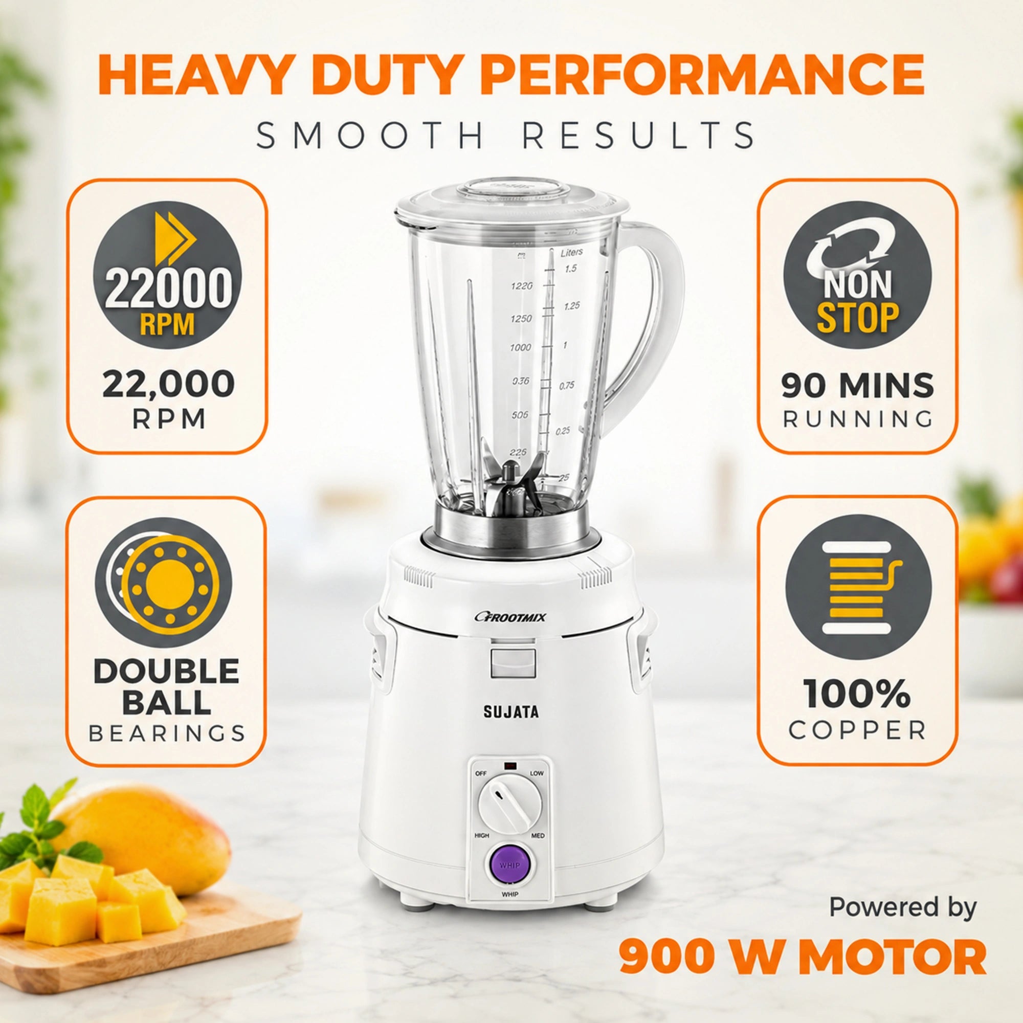 Sujata Frootmix 900W Mixer Blender | Eswaran Appliances