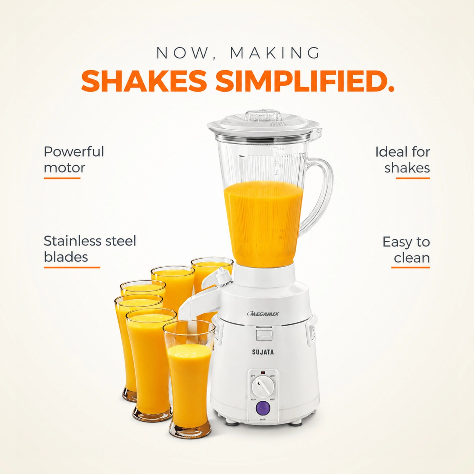 Sujata Megamix 900W Mixer Blender 3L | Eswaran Appliances