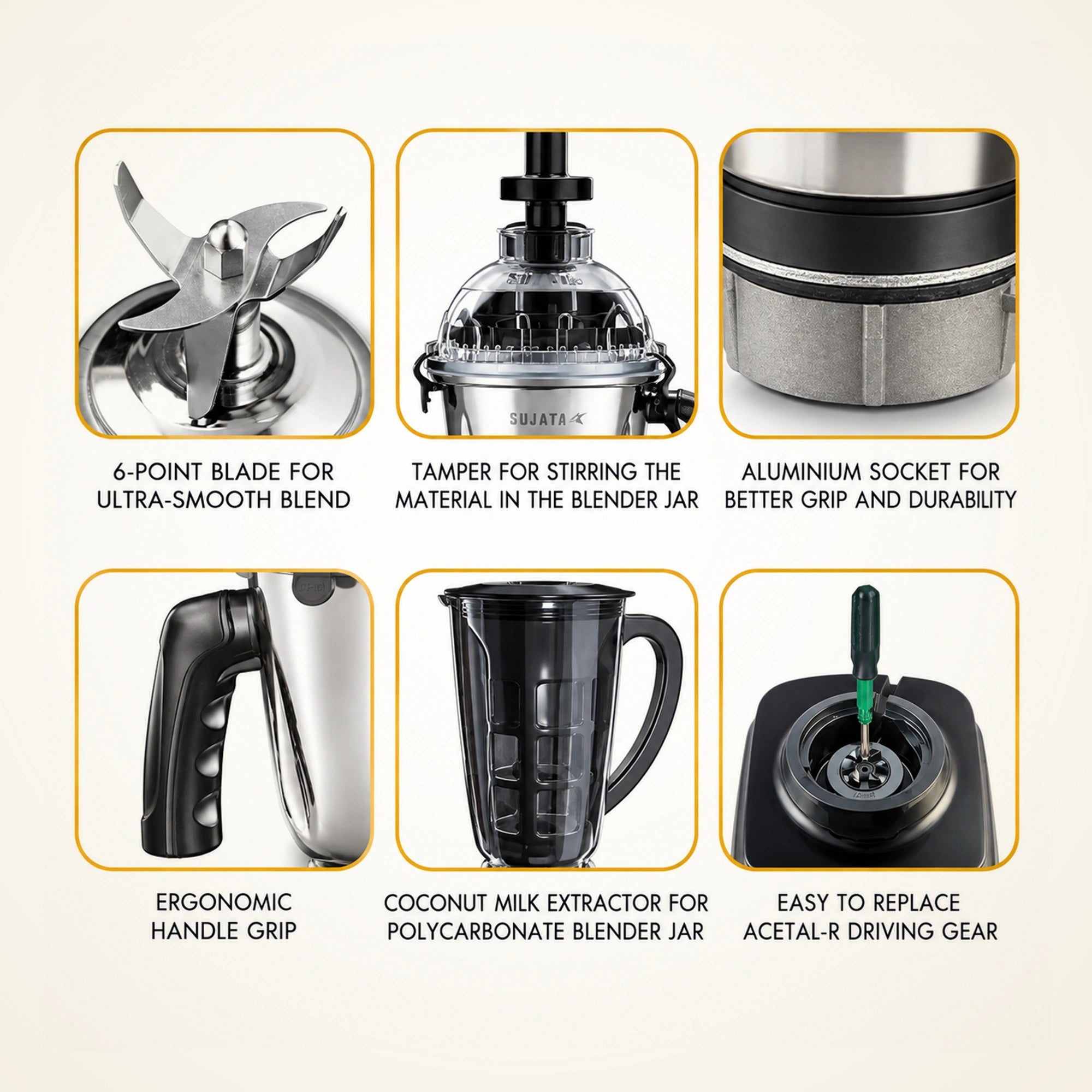 Sujata MG03 1000W Mixer Grinder | Eswaran Appliances