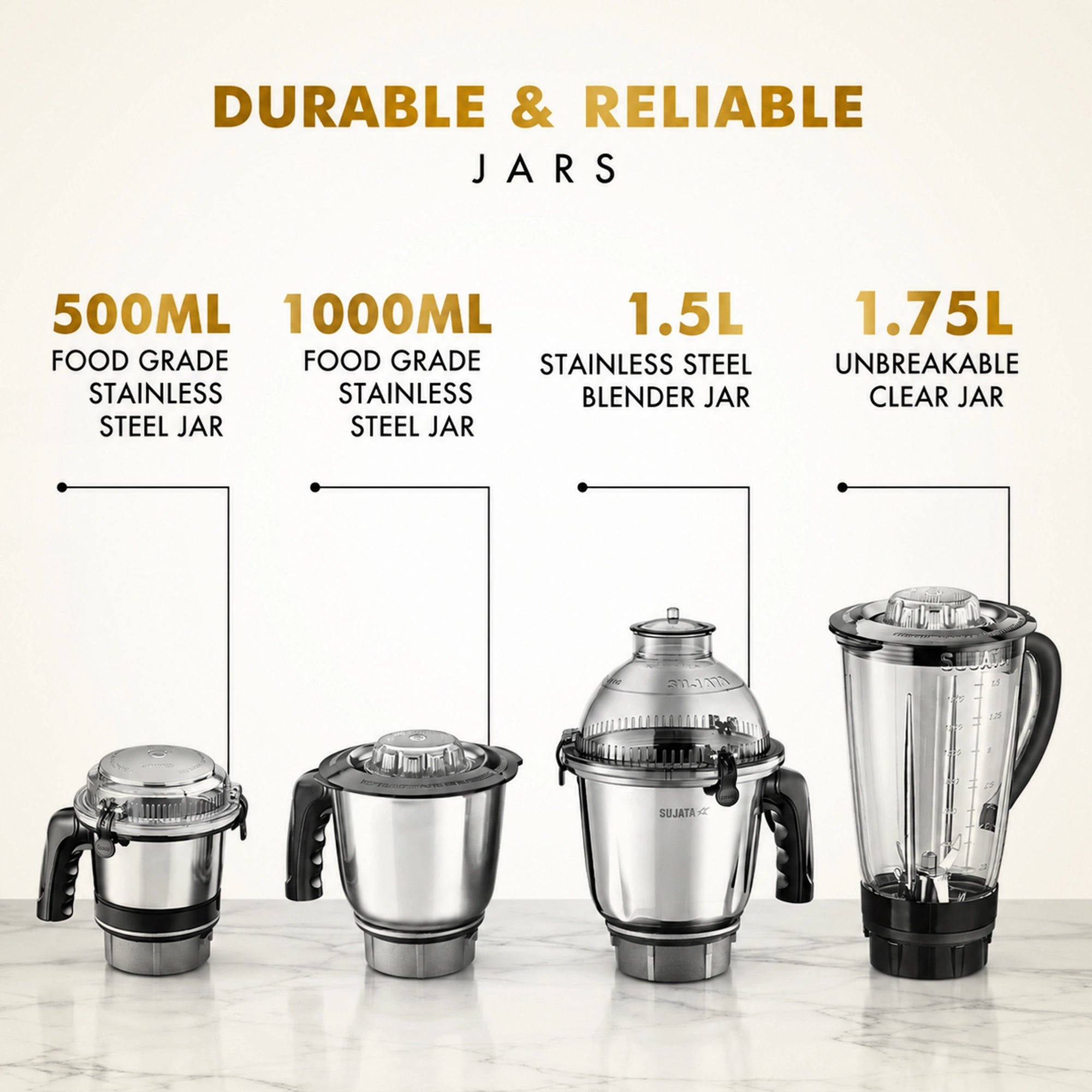 Sujata MG03 1000W Mixer Grinder | Eswaran Appliances