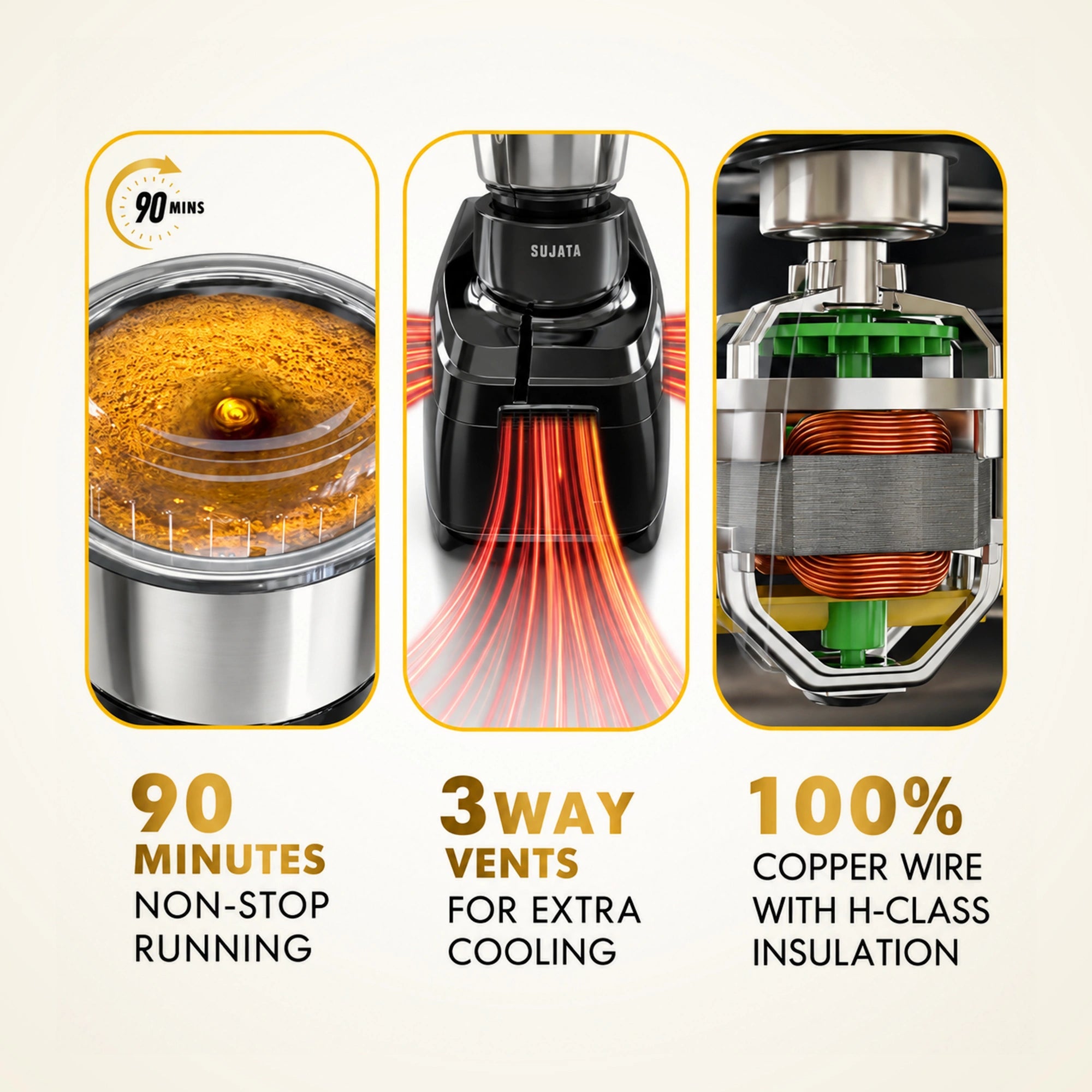 Sujata MG03 1000W Mixer Grinder | Eswaran Appliances