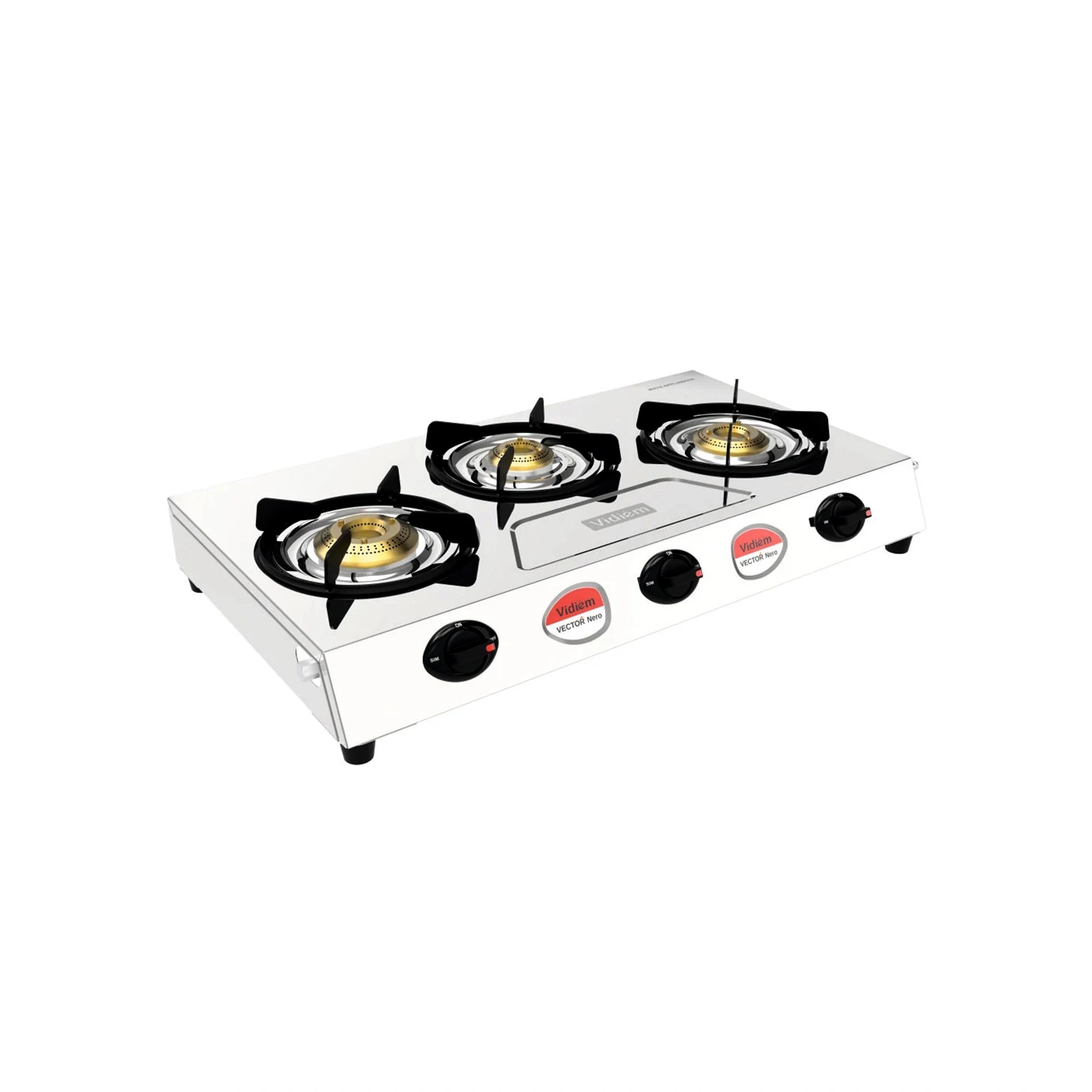 Vidiem Vector Nero 3 Burner Gas Stove | Eswaran Appliances